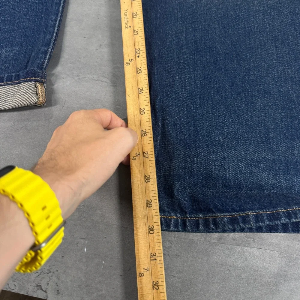 Levi's Jeans 32x30 501 90s Blue Selvedge Denim Straight Leg Dark Wash Big E $138